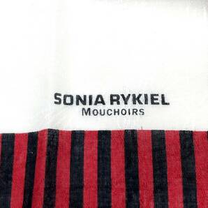 SONIA RYKIEL　ソニア リキエル　スカーフ　ハンカチ　マルチカラー　ストライプ　ボーダー　コットン　47×47