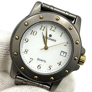 【稼働△ 2秒刻みに動作】JUNCHANS 白文字盤 JW-714M クォーツ腕時計 ケース：3.3 腕回り：16.7の画像1