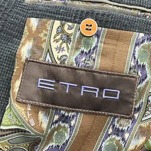 【中古美品】ETRO エトロ 132-1G888-0095 ウールジャケット コーデュロイ グレー系 裏地ペイズリー 46の画像9