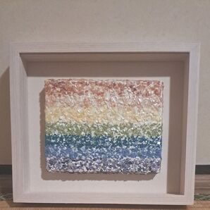 貝殻アート「虹」 絵画