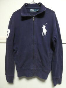 ポロ　ラルフローレン POLO　RALPH　LAUREN　ジップカットソー　ネイビー　トラックジャケット　ビッグポニー