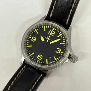 U0216/【中古品】Sinn ジン 腕時計 BEAMS ビームスコラボ 656.1285 656.BEAMS 限定100本 ドイツ 自動巻き アナログ 黒文字盤 656ベース