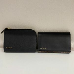 S2/【個人保管品】Paul Smith 2点まとめ カードケース レザー コインケース 小銭入れ ブラック 財布 パスケース
