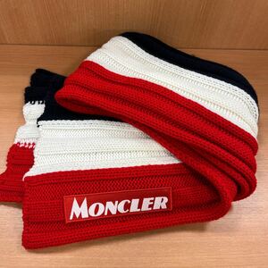 FT258/【中古品】モンクレール MONCLER マフラー トリコロール 