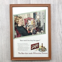 ■即決◆1948年(昭和23年) Schlitz Beer シュリッツ ビール【B4-6110】アメリカ ビンテージ 雑誌広告【B4額装品】当時物/本物広告 ★同梱可_画像1