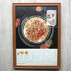 ◆即決◆1954年(昭和29年) Kellogg's ケロッグ ライスクリスピー【B4-7517】アメリカ ビンテージ雑誌広告【B4額装品】当時物広告 ★同梱可