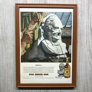 ◆即決◆1946年(昭和21年) OLD GRAND-DAD オールドグランダット【B4-6252】アメリカビンテージ雑誌広告【B4額装品】当時物本物広告★同梱可