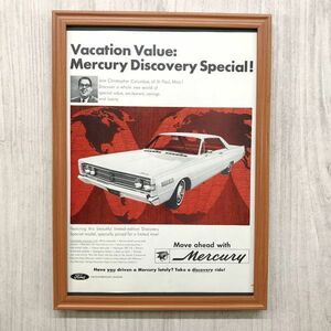 ■即決◆1966年(昭和41年) FORD MERCURY フォード マーキュリー【B4-1751】アメリカ ビンテージ雑誌広告【B4額装品】当時本物広告 ★同梱可