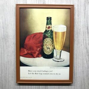 ◆即決◆1948年(昭和23年) CARLING'S カーリングスレッドキャップエール【B4-6038】アメリカビンテージ雑誌広告【B4額装品】当時物★同梱可