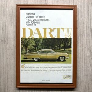 ◆即決◆1961年(昭和36年) DODGE DART ダッジ ダート / ダッヂ【B4-2020】アメリカ ビンテージ雑誌広告【B4額装品】当時物/本物 ★同梱可