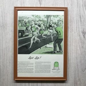 ◆即決◆1946年(昭和21年) QUAKER STATE クエーカーステート オイル【B4-3224】アメリカビンテージ雑誌広告【B4額装品】当時物広告★同梱可