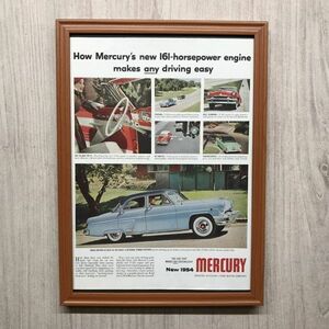 ◆即決◆1954年(昭和29年) FORD MERCURY フォード マーキュリー【B4-1732】アメリカ ビンテージ雑誌広告【B4額装品】当時本物広告 ★同梱可