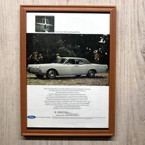 ◆即決◆1967年(昭和42年) FORD フォード リンカーン コンチネンタル【B4-1718】アメリカ ビンテージ雑誌広告【B4額装品】当時物 ★同梱可