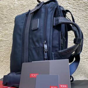 1円【3way 美品】TUMI トゥミ シップス コラボ メンズ ビジネスバッグ リュック ブリーフケース バリスティックナイロン ネイビー レザー