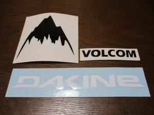 BURTON バートン マウンテン ダカイン DAKINE 白　ボルコムVOLCOM　ステッカーセット