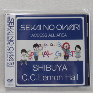 ＜新品同様＞　SEKAI NO OWARI 　/ 　2010.12.23　SHIBUYA C.C.Lemon Hall　（ステッカー付）　帯付　国内正規セル版