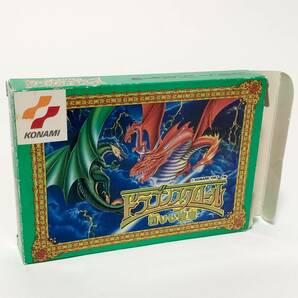ファミコン ドラゴンスクロール 甦りし魔竜 箱説付き カード付き 痛みあり コナミ Nintendo Famicom Dragon Scroll CIB Tested Konamiの画像2