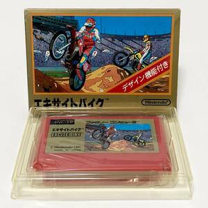 ファミコン エキサイトバイク 箱説付き 痛みあり 動作確認済み 任天堂 レトロゲーム Nintendo Famicom Excitebike CIB Tested