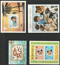 ドミニカ連邦２５　1973年～1996年（未使用記念　年賀　子供他　小型シート）６種_画像1