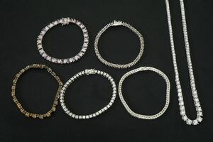 B94 CZ ジルコニア テニス ネックレス ブレスレット 6点セット アクセサリー 大量 まとめて おまとめ まとめ売り キュービックジルコニア