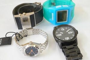 F66 NIXON/ニクソン メンズ 腕時計 4点セット ブランド アクセサリー クォーツ デジタル 大量 まとめて おまとめ まとめ売り 不動品