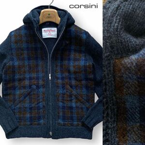 美品/corsini/HARRIS TWEED/ニットパーカー