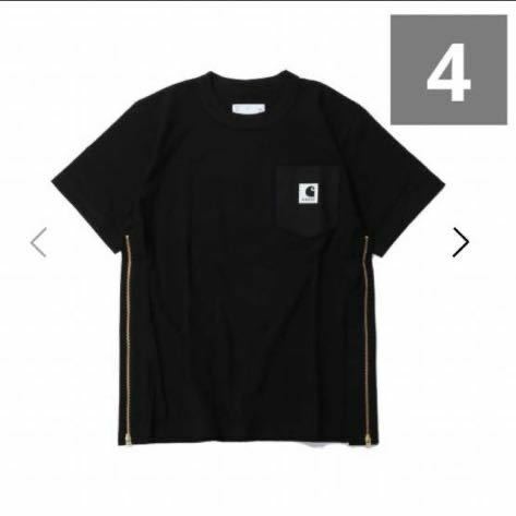 Sacai Carhartt WIP T-Shirt BLACK size4 サカイ カーハート