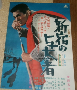 古い映画ポスター「新宿の与太者」　菅原文太　佐藤充