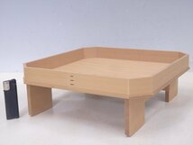 ★木地【炭台　紙箱入り】サイズ：30cm角　高さ10.8cm　茶道具 茶器_画像1