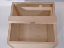 ★セール！【木地 釣瓶水指　紙箱入り】水漏れなし　サイズ：21.7×22×高さ20cm　茶道具 茶器_画像6