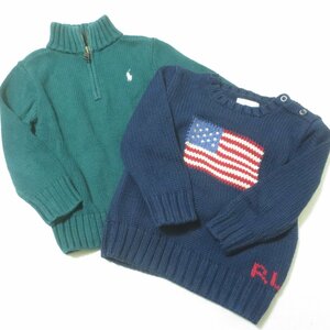 BM51　RALPH LAUREN　ラルフローレン　90cm　2点セット　ニット　セーター　POLO　2T　24M