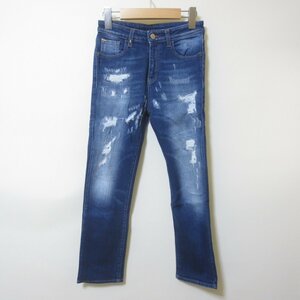 BM44　ARMANI　JEANS　アルマーニ　ダメージ加工　デニム　ジーンズ　J10　VANILLA　23　【メ便】