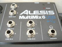 ★　ALESIS　　MultiMix6　　USB対応　　オーディオミキサー_画像4