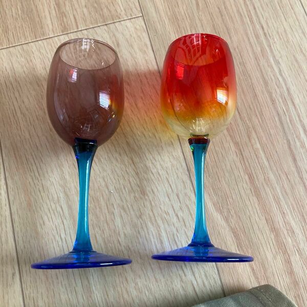 琉球ガラス　ペアワイングラス 