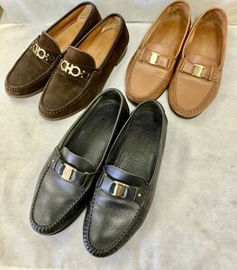 1円~Salvatore Ferragamo サルヴァトーレフェラガモ ローファー 革靴 本革 レザー シューズ フォーマル ビジネス 7 1/2 中古品