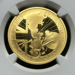 2017年 イギリス ブリタニア金貨発行30周年記念プルーフ金貨 （1オンス）（PF69UCAM）の画像5