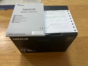 ニコン Nikkor Z 14-30mm f/4 S 外箱類 Nikon