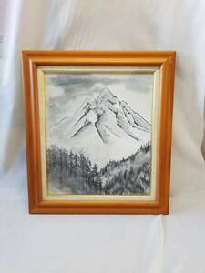 Art hand Auction 水墨画 青森県岩木山(画) 一戸先生作 真作 @, 美術品, 絵画, 水墨画