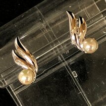 m001 Z3(10) 送料185円 ピエール・カルダン シルバー Fパール イヤリング ウィングモチーフ pierre cardin Earrings_画像7