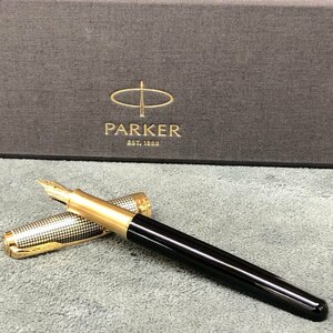 m001 B 9. 良品 PARKER パーカー 万年筆 ソネット SONNET ペン先18K 18金 箱あり