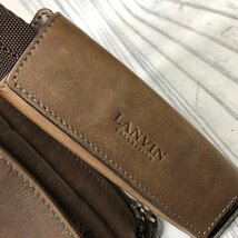 m001 F(80) 美品 ランバン コレクション ショルダーバッグ レザー ブラウン サントル LANVIN COLLECTION 底部拡張 肩掛け クロスボディ_画像2