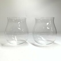 f001 N 未使用保管品 うすはり 硝子器揃 葡萄酒器 グラス 玻璃蔵 庄太郎 松徳硝子 ワイン 2客セット_画像2