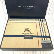 s001 A1 未使用 Burberrys バーバリー タオルケット 140x190cm ノバチェック 綿100％ BB1530 西川産業 日本製 保管品_画像1