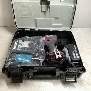 f001 E makita マキタ 充電式インパクトドライバ TD173DGXAP パープル 18V 6.0Ah 充電器 バッテリー1個付き 動作品