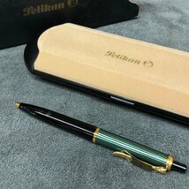 m001 B Pelikan ペリカン ノック式ボールペン classic クラシック グリーンストライプ 緑縞 筆記未確認 現状品_画像7