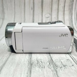 m002 E2(60) JVC ケンウッド GZ-E600-W コンパクト デジタル ビデオカメラ 撮影機器 本体 バッテリー 現状 ジャンク扱