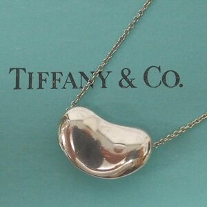 f002 Z1 TIFFANY＆Co ティファニー エルサペレッティ ビーン SV925 ネックレス ペンダント アクセサリー レディース シルバー 重量約7.8g