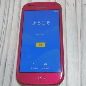 f002 Y4 【中古品】docomo ドコモ 富士通 らくらくホン らくらくスマートフォン me F-01L ピンク 判定〇 スマホ