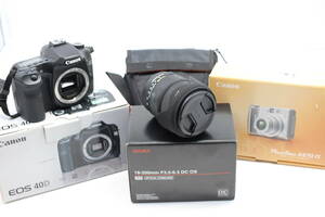 【え富】 ☆ Canon EOS40D SIGMA 10-200mm F3.5-6.3 DC OS A570 7.1 IS カメラ レンズ まとめ売り ケース付き MAZ01MNB34