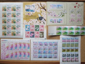 【ふるさと切手・記念切手】「桜」がデザインされた切手コレクション　６シート＋１ゆうペーン　額面価格合計：６，９００円 